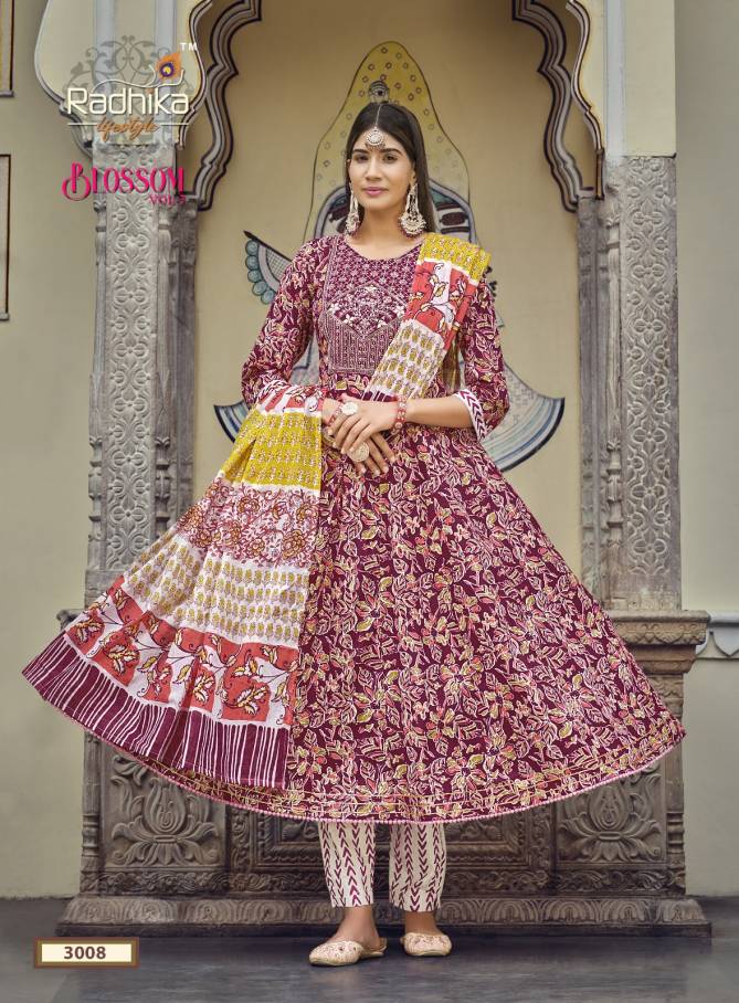 Blossom Vol 3 By Radhika Readymade Anarkali Suits Catalog